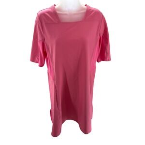 TAIL‎ Womens Pink Short Sleeve Activewear Tennis Golf Dress Large